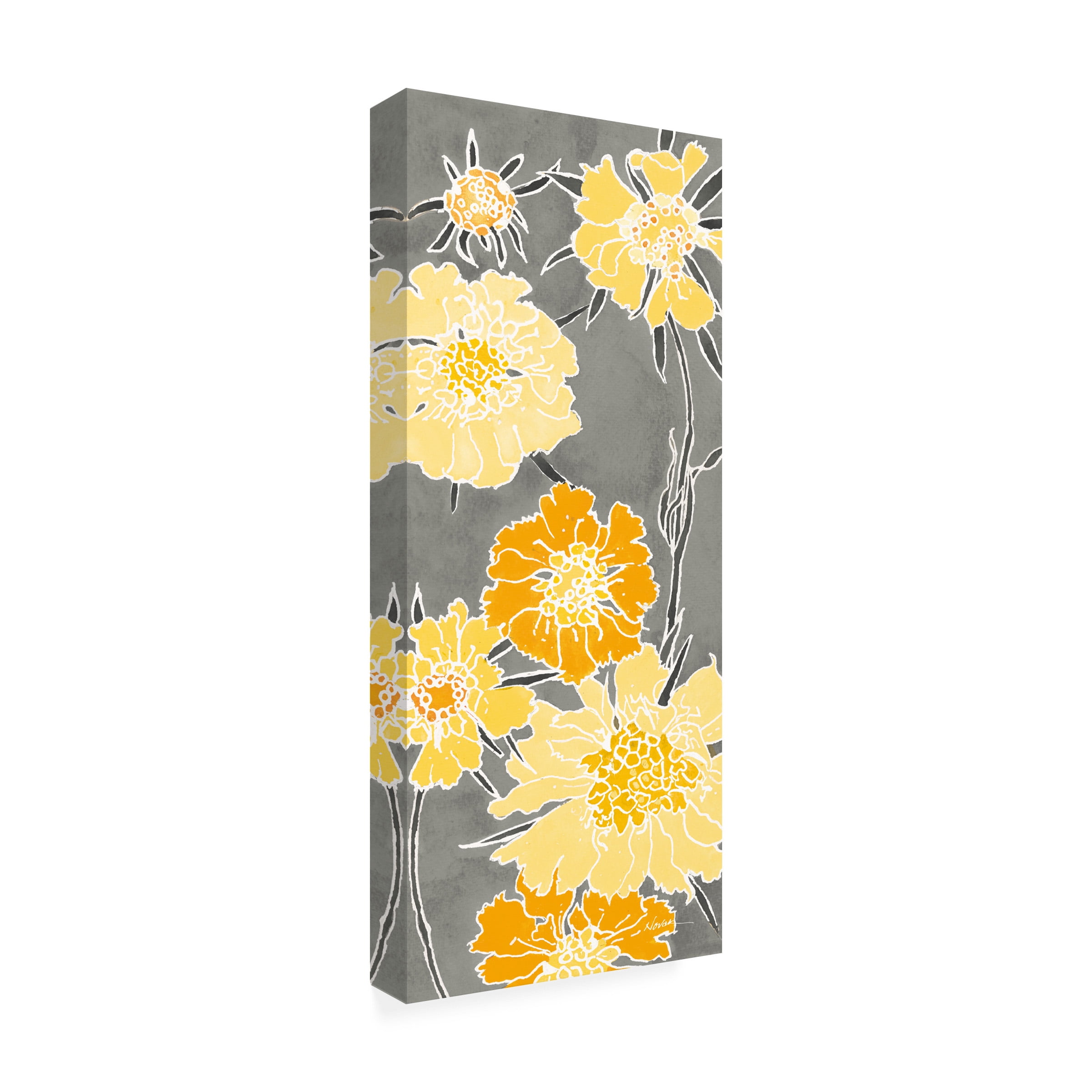 Shirley Novak 'Cloisonne Beauty I Gray' Canvas Art