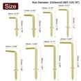 thumbnail image 2 of Unique Bargains 150 Pack L Shape Hooks, Right Angle Screw Hooks for Hanging, Gold, 2 of 7