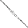 thumbnail image 3 of 14K Solid White Gold 1.5mm Franco Link Chain Necklace, 3 of 4