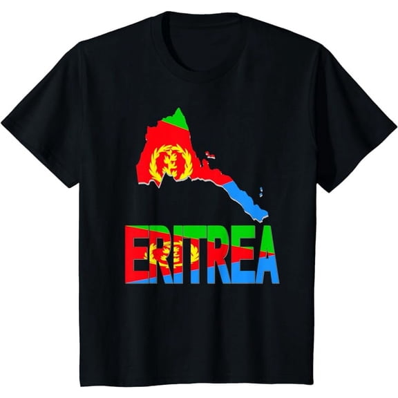 Love Eritrea With Eritrean Flag In Eritrea Map T-Shirt