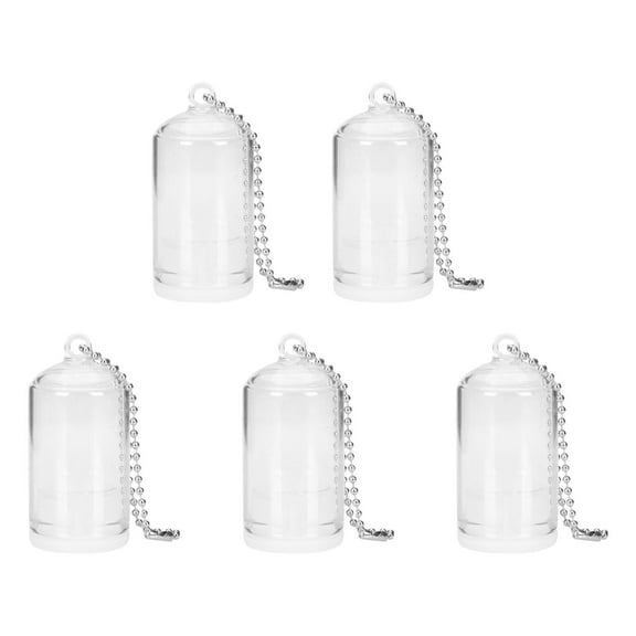 5pcs Mini Succulent Terrarium Pendants Cactus Glass Cover Pendant (No Plant)