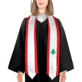thumbnail image 3 of DABOYOZHZH Lebanon Flag Graduation Stole Shawl Sash Honor For Study Aboard International Students, 3 of 9