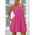 thumbnail image 3 of Vestido PRETTYGARDEN Bubble Mini 2025 para mujer, verano, rojo rosa, 3 of 9