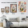thumbnail image 3 of Artery8 Cute Happy Grey Bear in Wildflowers Folk Art Kids Bedroom Nursery Large Wall Art Poster Print Thick Paper 18X24 Inch, 3 of 3
