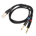 thumbnail image 1 of Dual 1/4 Inch to XLR Male Y Splitter Cable, Microphone Audio Conversion Adapter Cord, for Splitting or Combining Sound , for Mixer,, 1 of 8