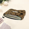 thumbnail image 3 of Unique Bargains 1 Pc Small Heart Drawstring Makeup Bag for Vacation Business Travel Plush Coffee, 3 of 6