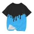 thumbnail image 5 of Girls Shirts Size 10 Crewneck Tee Shirts Short Sleeve Tees for Boys Color Patchwork Blouse Girls Blouses Size 14-16 my orders, 5 of 5