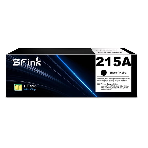 215A Toner Cartridges Compatible for HP215A W2310A for Color LaserJet Pro MFP M183fw M182n M182nw M182 M183 M155 M155a M155nw (1 Pack Black)