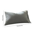 thumbnail image 3 of EazyTech Standard Size Cotton Pillowcase - Soft Breathable Striped Pillow Case for Farmhouse & Neutral Decor, 20x30 Inch Envelope Closure, Washed Fabric, Comfortable Gray, 3 of 6