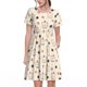 thumbnail image 1 of Easygdp Milk Tea7 para Vestido Transpirable de Mujer, Vestido Suelto de Manga Corta con Pliegues y Bolsillos para el Verano, 1 of 6