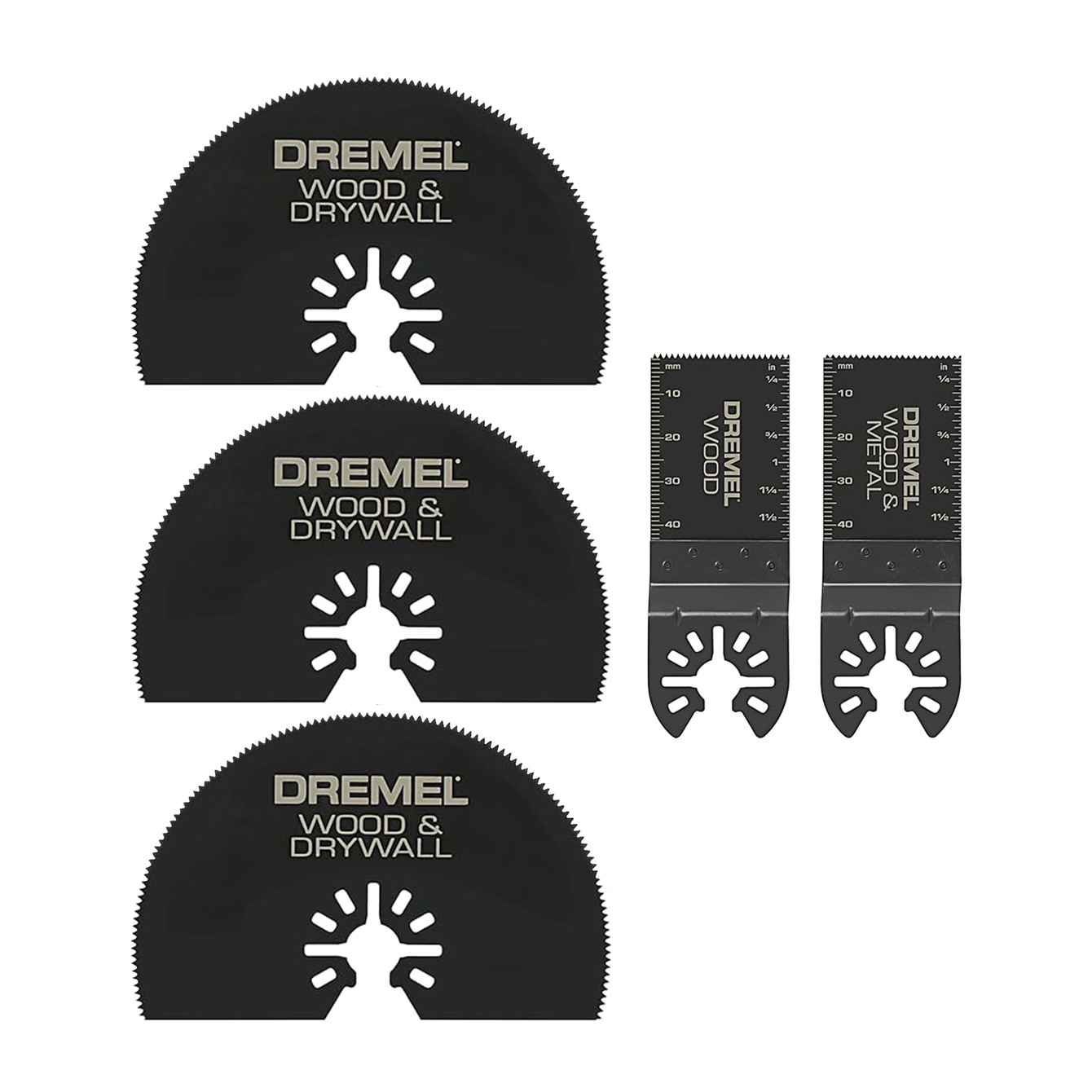 Dremel MM389 5-Piece Black Oscillating Tool Cutting Blade Assortment Kit- Perfect Cutter (2-Pack)