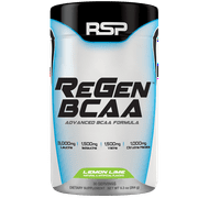 RSP ReGen BCAA Post Workout Powder, Muscle Recovery & Endurance, Amino Acids, Lemon Lime, 30s