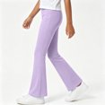 thumbnail image 5 of Mnyotv Girls Flare Leggings High Waisted Active Yoga Pants Casual Kids Bell Bottoms Pant Size 9-10 Years, 5 of 5
