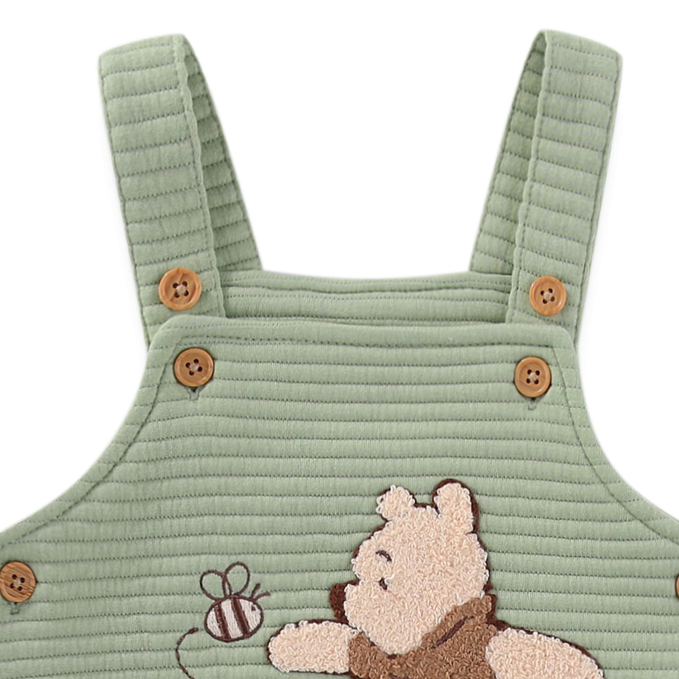 Disney Winnie the Pooh Long Sleeve Shirt and Overalls (Baby Boys), 2 Piece Set, Sizes 12M-24M