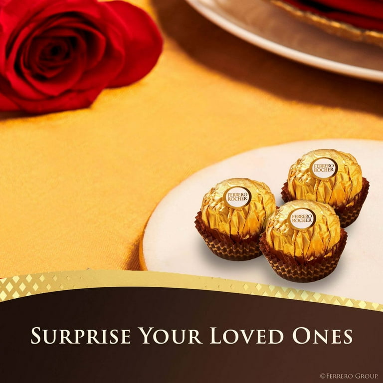 Ferrero Rocher, 8 Count, Premium Gourmet Milk Chocolate Hazelnut