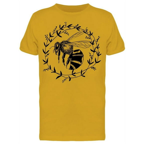 Bee Cute Botanical Circle T-Shirt Men -Image by Shutterstock, Male x-Large