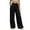 Black, variant on Women's Elegant High-Waisted Wide Leg Stretchy Pants, Relaxed Fit Casual Trousers for Everyday Wear, Pull-On Business Casual Slacks