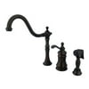 Kingston Brass Templeton Single Handle Kitchen Faucet with Side Spray