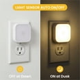 thumbnail image 2 of DAYBETTER Plug-in LED Night Light 4Pack, Light Sensing Warm White lamp Space Saving Design, Home Decor nightlight for Adult/Kids Bedroom, 2 of 7