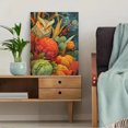 thumbnail image 5 of Artistic Owl with Pumpkins & Autumn Foliage Canvas Print, Suitable for Living Room, Bedroom, Office, Kitchen, Dining Room, 5 of 8