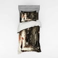 thumbnail image 2 of Ambesonne Fantasy Bedding Set 4 Pcs, Old Superrhero in Rain, Queen, Army Green Beige, 2 of 3