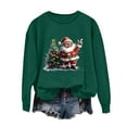 thumbnail image 2 of Christmas Sweatshirt for Women Crewneck Christmas Printed Long Sleeve Shirts Xmas Holiday Party Blouses Casual Pullover Sweater Tops, 2 of 4