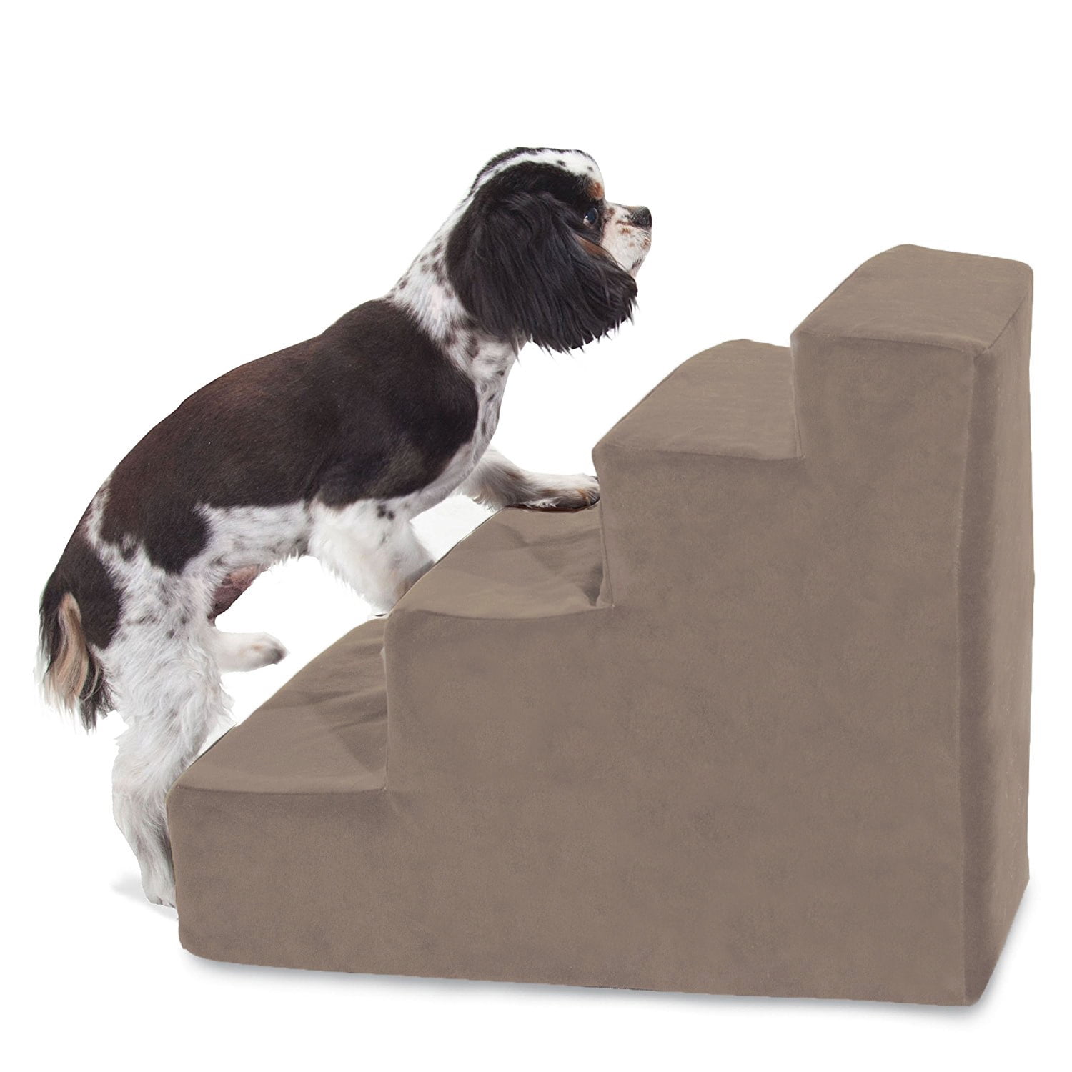 Majestic Pet Suede Pet Stairs 4 Steps Stone Machine Washable Removable Cover 24" x 16" x 20"
