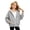 00#Grey129, variant on Shinyii Girls Zip Up Hoodie Solid Casual Cozy Hooded Sweatshirt Jacket, Black, Sizes 4-15