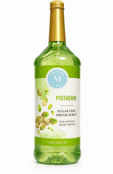 Martha Stewart Pistachio Sugar Free Drink Syrup, For Coffee & Mixed Drinks, 33.8 fl oz, 1 L