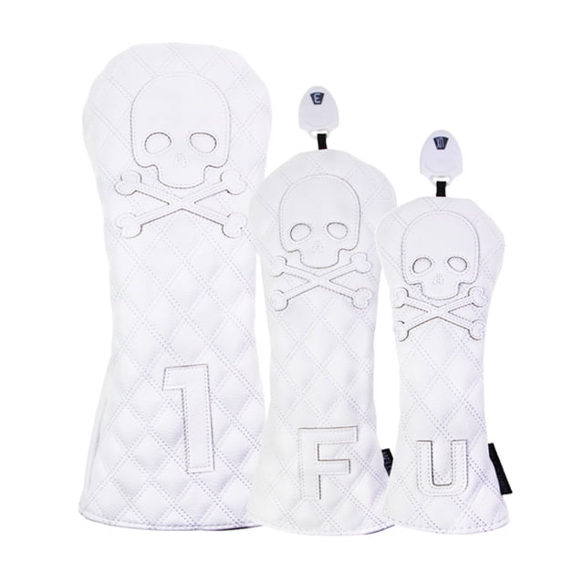 Soidarity Cubiertas impermeables para cabeza de Golf, esqueleto blanco, equipo deportivo de lujo profesional, accesorios deportivos de felpa gruesa Golf Soidarity OD009755-00