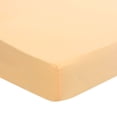 thumbnail image 1 of Unique Bargains 15' Deep Pocket Cotton Fitted Sheet Comfortable Bottom Sheet Queen Light Orange, 1 of 10