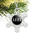 thumbnail image 2 of Lift Dumbells Weight Lifting Metal Snowflake Christmas Tree Holiday Ornament, 2 of 3
