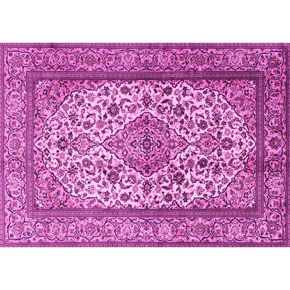 Ahgly Company Indoor Rectangle Medallion Pink Traditional Area Rugs, 3' x 5'