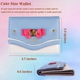 thumbnail image 5 of Sailor Moon Wallet Girl Cute Small Wallet Delicate Bow Kawaii Wallet Credit Card Holder ID Window, 5 of 5