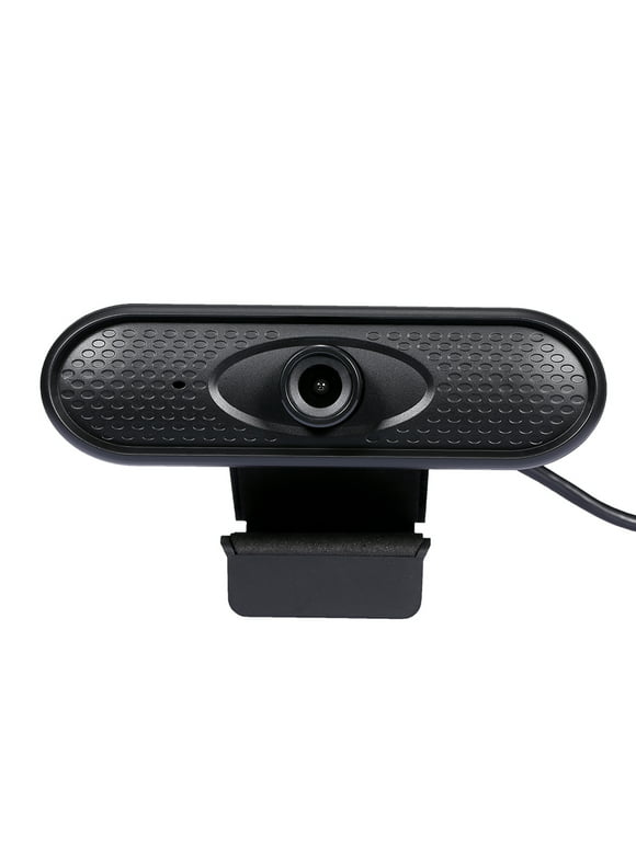1080P HD Web Camera Manual Focus USB Webcam Camera Built-in Noise Reduction Microphone Drive-free Camera for PC Laptop Black