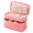 pink, variant on Double Layer Bra Underwear Travel Organizer Bag, Oxford Cloth Portable Lingerie Storage Case, 11.4 x 7.1 x 5.9 in Wet Dry Packing Cube with Handle for Bras, Underwear, Socks, Toiletries and Travel