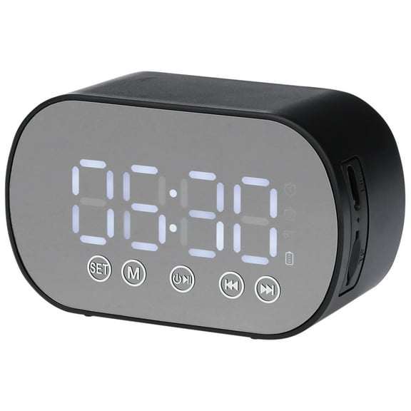 Unique Bargains Digital Alarm Clock with FM Radio for Heavy Sleepers 3.3"x1.6"x2" Black