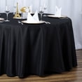 thumbnail image 2 of 132" Black 220 GSM Seamless Premium Polyester Round Tablecloth, 2 of 5