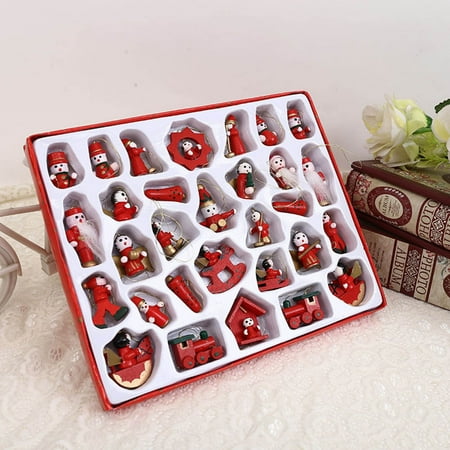 

Zedker Christmas Ornaments Gifts Creative Christmas Tree Decoration Pendant Box Wooden Pendant Window Props Ornaments Christmas Decorations Clearance