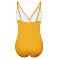 thumbnail image 6 of Hilor Womens One Piece Swimsuits Pin Tucked Surplice Swimwear Tummy Control Bathing Suits Monokinis, 6 of 8