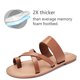 thumbnail image 3 of Sandalias Luoika para mujer, planas, anchas, color canela, 12 x W, verano, playa, 3 of 9