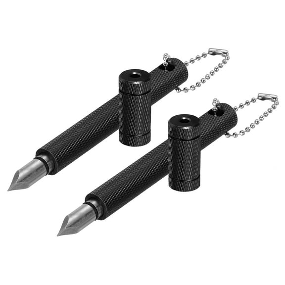 Golf Club Groove Sharpener U&V-Grooves Re-Grooving Tool and Cleaner, Black 2 Pack