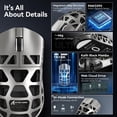 thumbnail image 5 of ATTACK SHARK R3 Wireless 8K MouseMagnesium Alloy Mouse, 46g SUPERLIGHT, PixArt PAW3395 Gaming Sensor, BT/2.4G/Wired Gaming Mouse, Adjustable DPI 26000, Office Mice for Win11/Xbox/PS/Mac -Gray, 5 of 10