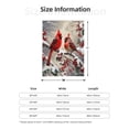 thumbnail image 5 of PHELIKA Snow Red Cardinal Winter Birds 09 All Season Soft Throw Blanket Lightweight Flannel Fleece Blankets 50"x40", 5 of 8