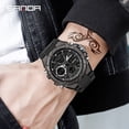 thumbnail image 3 of Sanad Top Brand Luxury Men's Watches Sports Wristwatch 5atm Waterproof Quartz Watch Men S Shock Clock Man Relogio Masculino 6008 - Quartz Wristwatches, 3 of 6