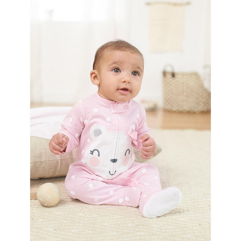Gerber Baby Girl Organic Pajamas Sleep N Play Sleepers 2 Pack Walmart