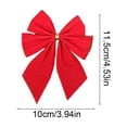 thumbnail image 3 of OAVQHLG3B Red Velvet Christmas Bows, 4.5 x 2.9 Inch Holiday Ribbon Bows for Indoor & Outdoor Decorating | Perfect for Christmas Trees, Wreaths, Garlands, & Gifts, 3 of 6