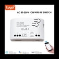 thumbnail image 3 of 1CH 85-250V 10A Interruptor Inteligente Tuya, MóDulo de Relé de AutomatizacióN APP Control Remoto, Interruptor InaláMbrico Wifi Puerta Abierta 433MHZ, 3 of 5