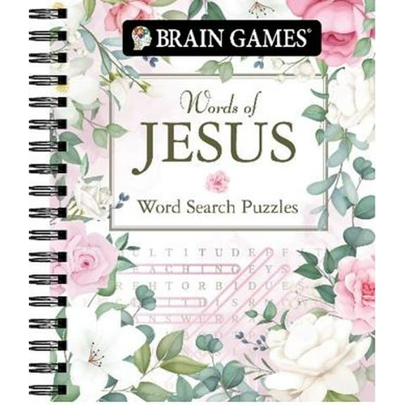 PIL EDITED: Brain Games - Words of Jesus Word Search Puzzles (320 Pages) (Spiral-Bound)