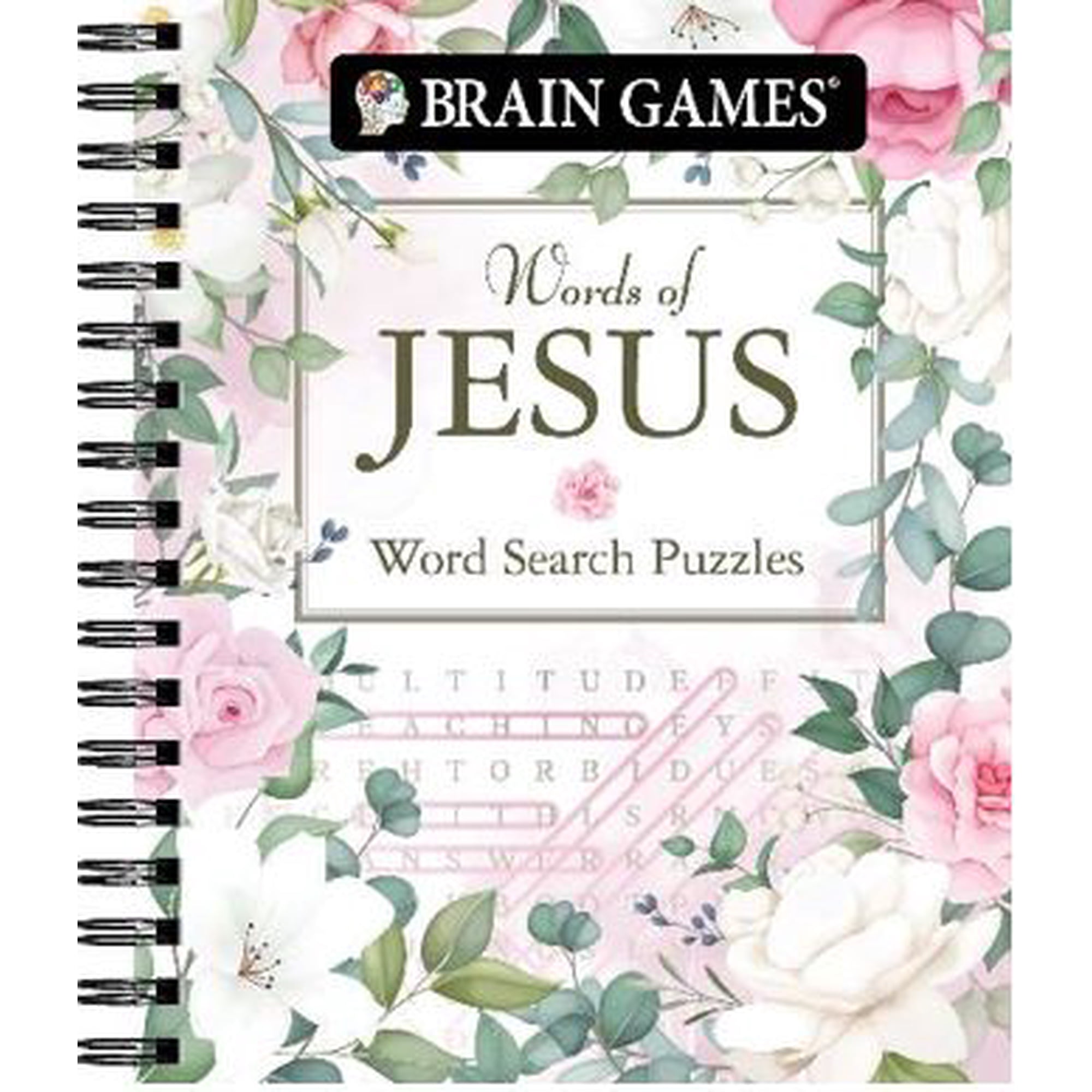Brain Games - Words of Jesus Word Search Puzzles (320 Pages) (Spiral-Bound)